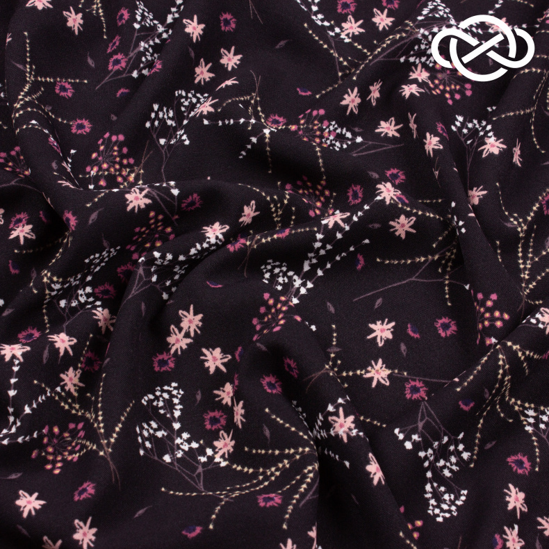 10263. Искусственный лен. Манго. Принт от Tkani.site