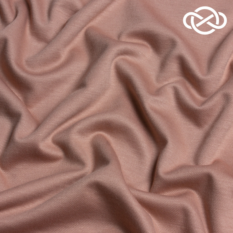 10267. Трикотажное полотно. Лакоста. Миндаль от Tkani.site