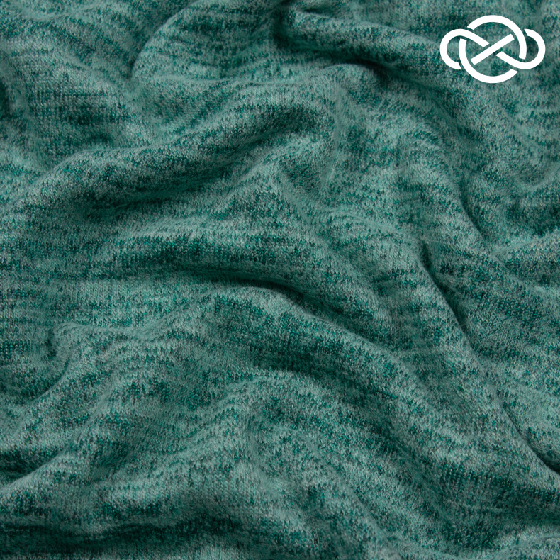 10268. Трикотажное полотно с фулировкой. Меланж от Tkani.site