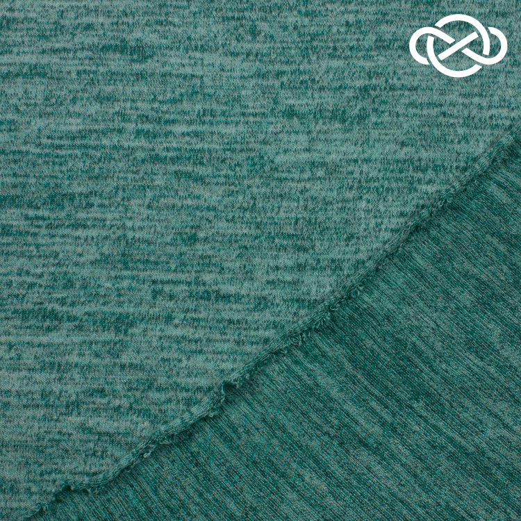 10268. Трикотажное полотно с фулировкой. Меланж - фото 2