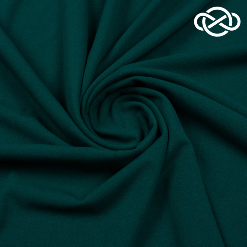 10269. Трикотажное полотно. Скуба. Темно-зеленый от Tkani.site