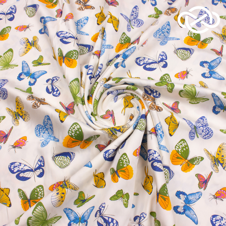 10271. Конкурс!!! Плательная джинса. Tencel. Принт от Tkani.site