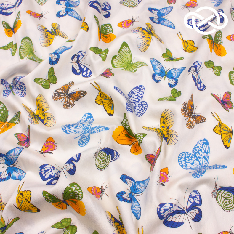 10271. Конкурс!!! Плательная джинса. Tencel. Принт от Tkani.site