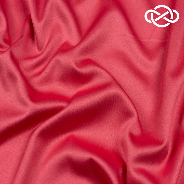 10272. Костюмно-плательный Атлас. Коралловый - фото 1