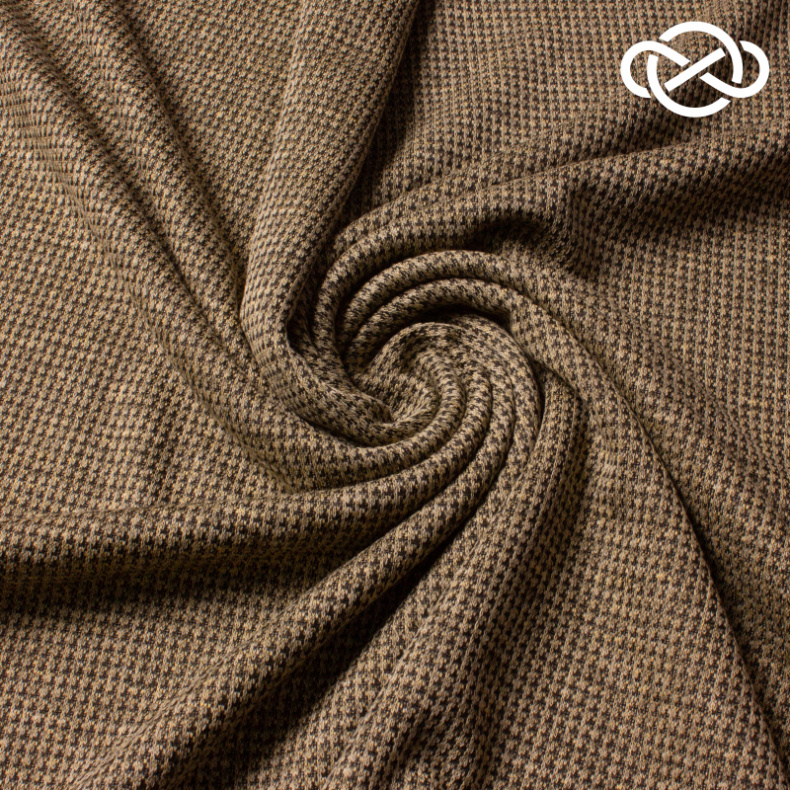 10290. Трикотажное полотно. Жаккард. Соломенный от Tkani.site