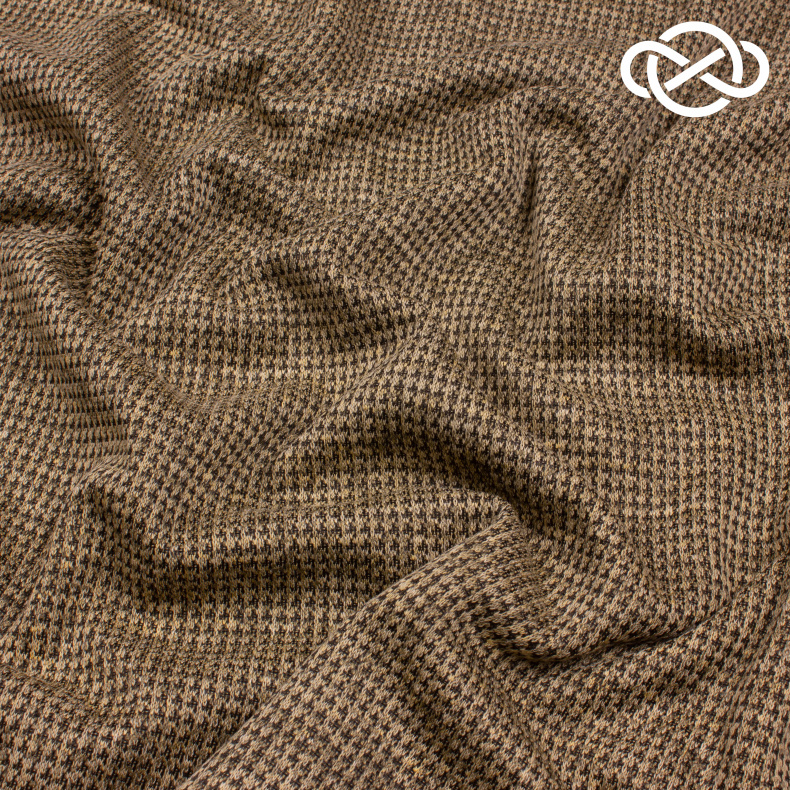 10290. Трикотажное полотно. Жаккард. Соломенный от Tkani.site