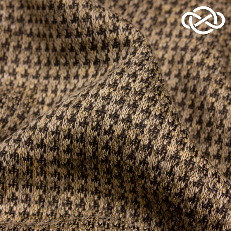 10290. Трикотажное полотно. Жаккард. Соломенный от Tkani.site