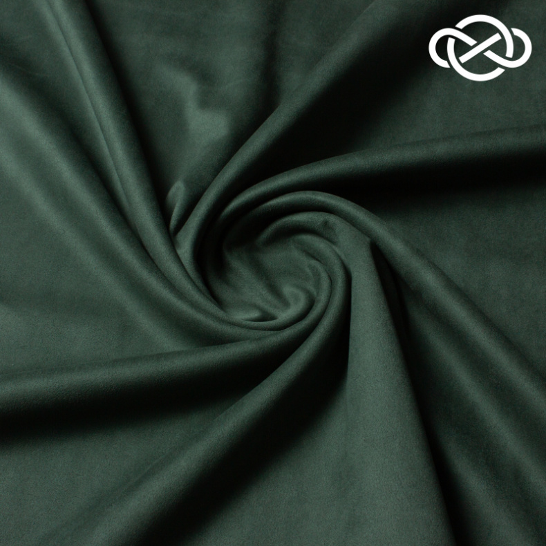 10307. Замша на трикотаже. Темно-зеленый от Tkani.site