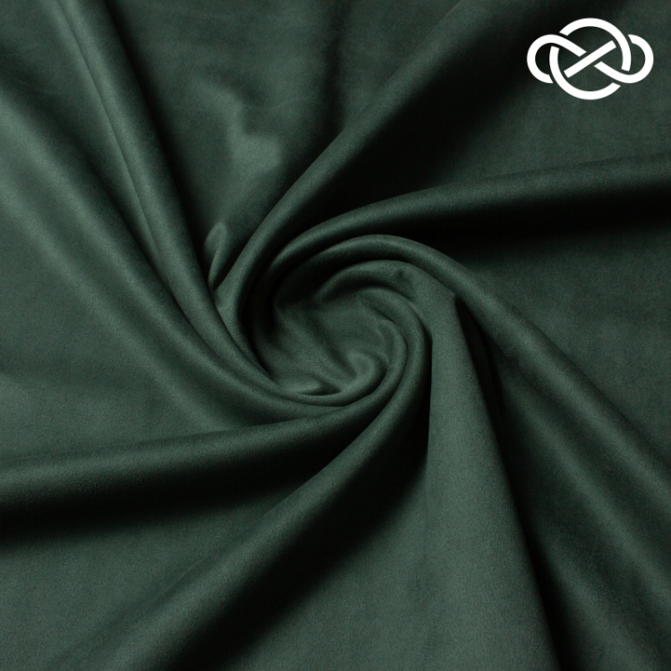 10307. Замша на трикотаже. Темно-зеленый