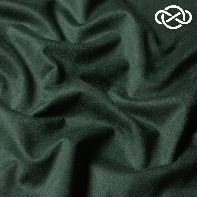 10307. Замша на трикотаже. Темно-зеленый от Tkani.site