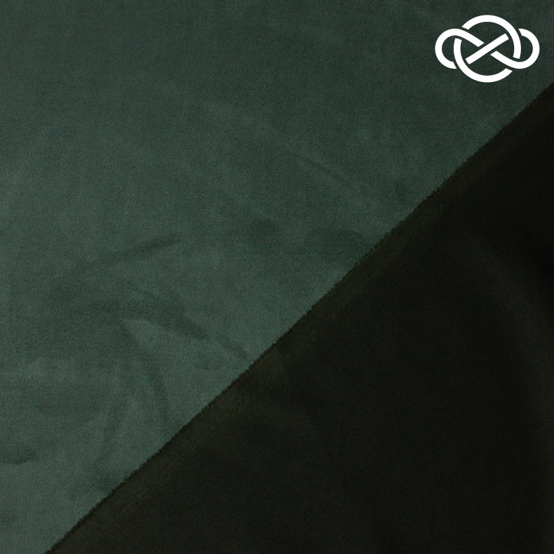 10307. Замша на трикотаже. Темно-зеленый от Tkani.site