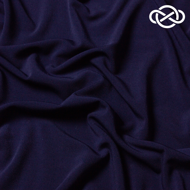 10318. Трикотажнрое полотно. Масло. Темно-синий от Tkani.site