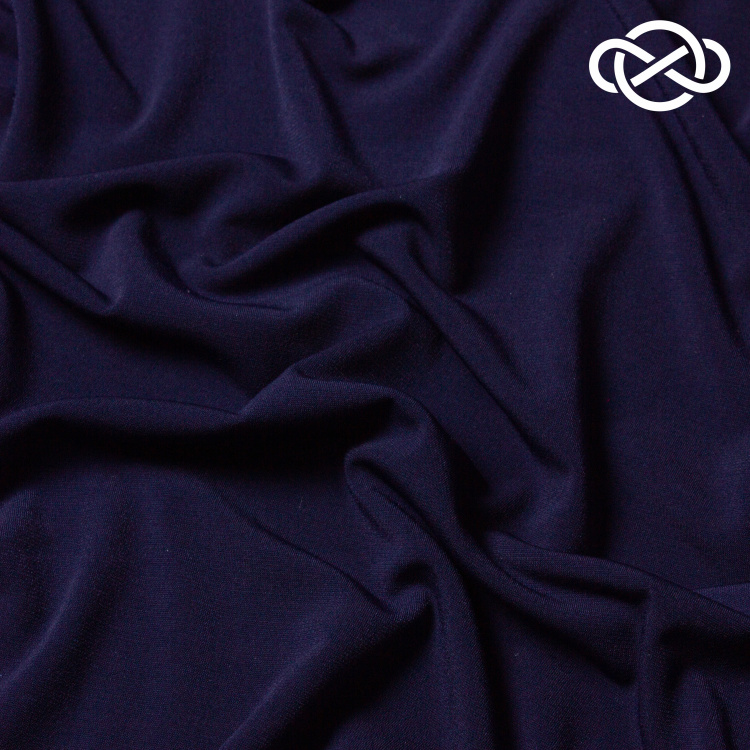 10318. Трикотажнрое полотно. Масло. Темно-синий - фото 1