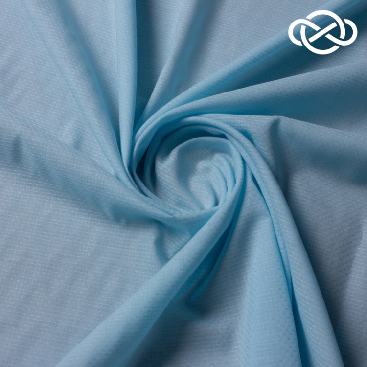 10321. Хлопок. Вуаль. Жаккард. Голубой эликсир