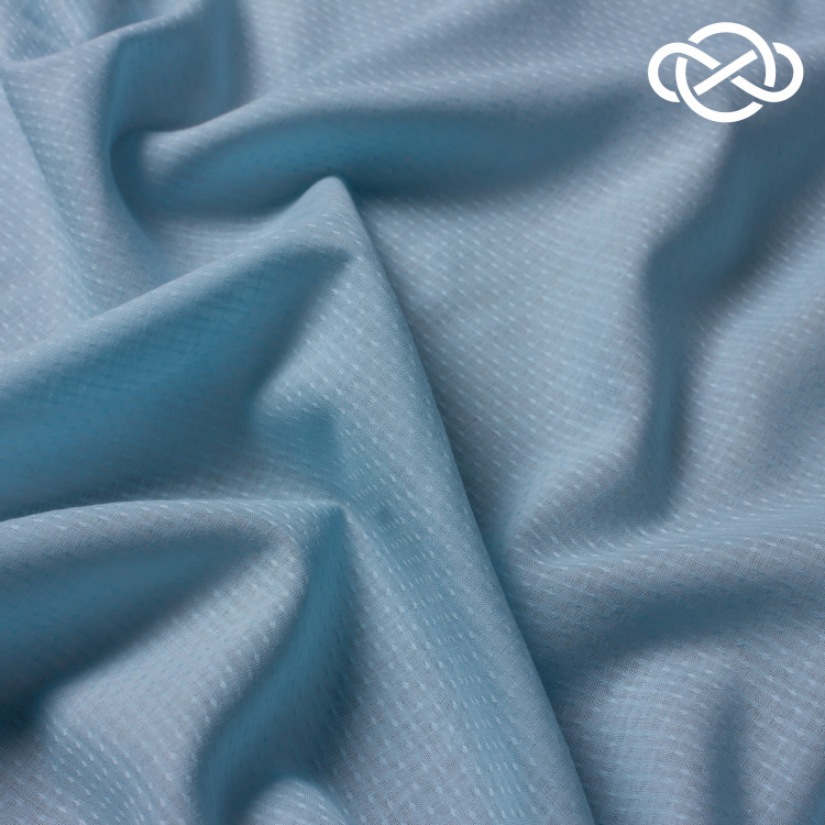 10321. Хлопок. Вуаль. Жаккард. Голубой эликсир - фото 1