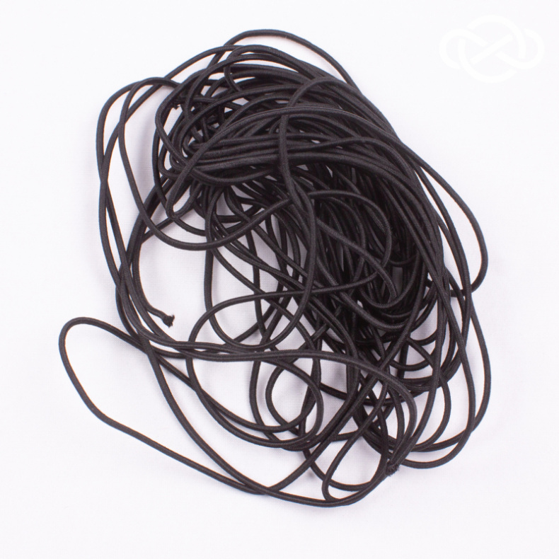 10343. Шляпная резинка круглая 10 метров. Ширина 3мм от Tkani.site