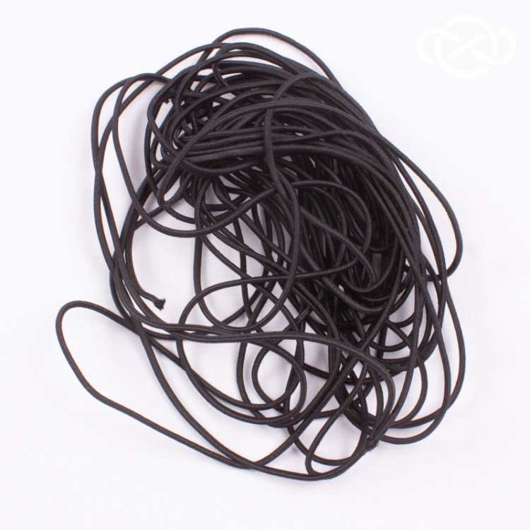 10343. Шляпная резинка круглая 10 метров. Ширина 3мм