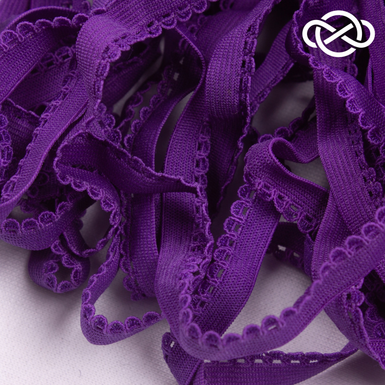 10351. Резинка бельевая декоративная 1см*10м (цена за упаковку) - фото 1