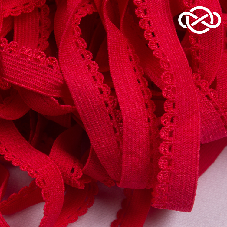 10355. Резинка бельевая декоративная 1см*10м (цена за упаковку) - фото 1