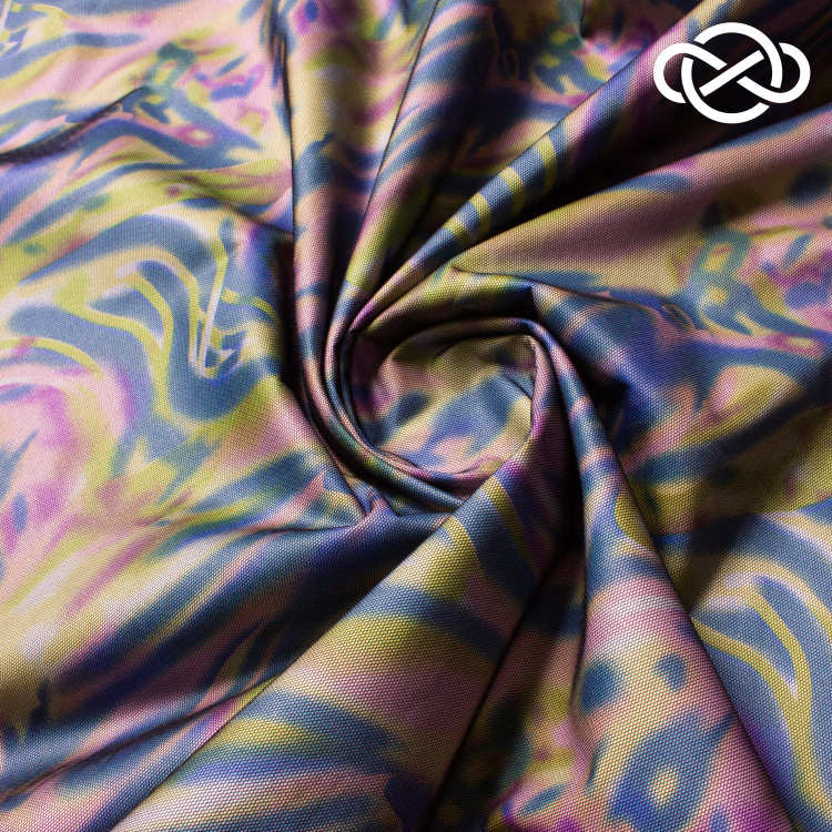 10365. Курточная дублированная сеткой. Принт. Уценка!!! - фото 1