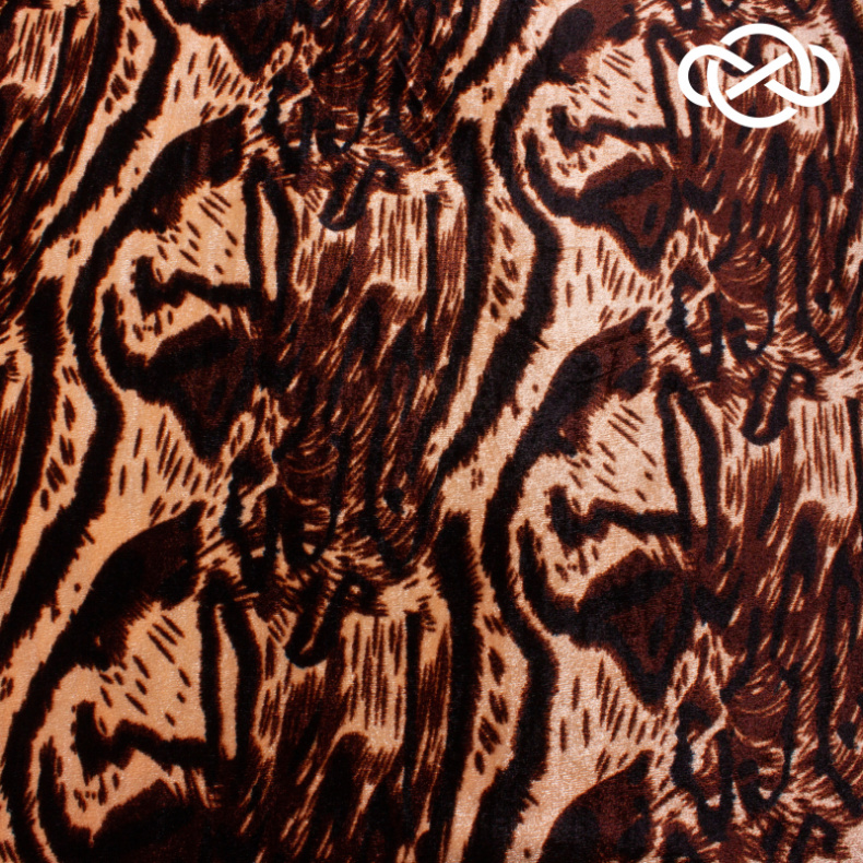 10371. Трикотажное полотно. Бархат. Принт от Tkani.site