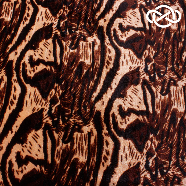 10371. Трикотажное полотно. Бархат. Принт