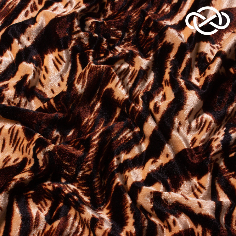 10371. Трикотажное полотно. Бархат. Принт - фото 2