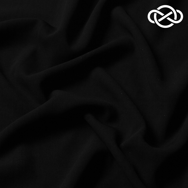 10372. Плательная вискоза. Черный - фото 1