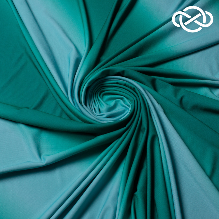 10373. Трикотажное полотно. Масло. Деграде. Принт. - фото 1