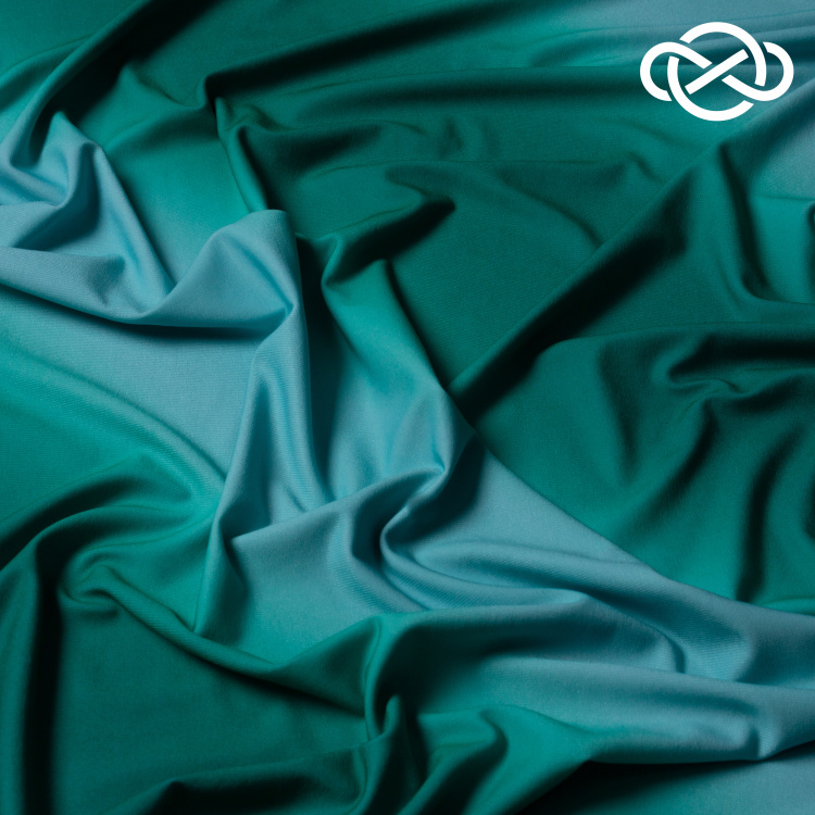 10373. Трикотажное полотно. Масло. Деграде. Принт. - фото 2