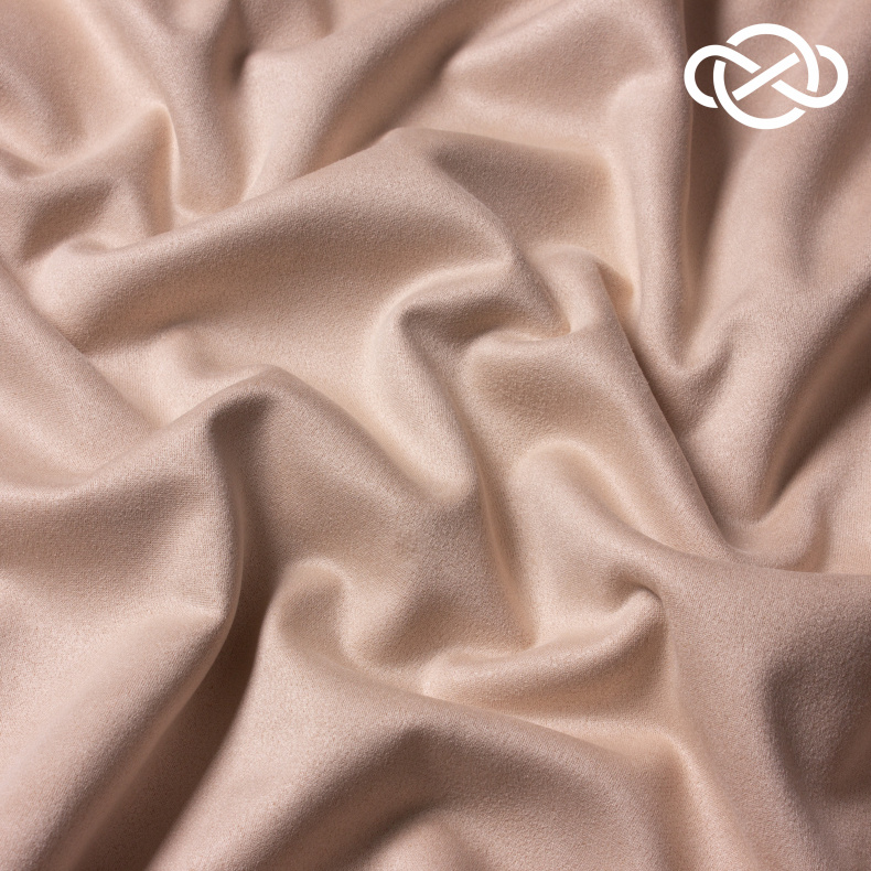 10374. Замша на трикотаже. Бискотти от Tkani.site