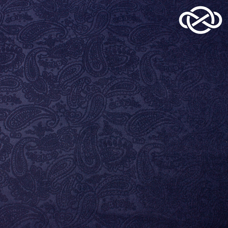 10385. Пальтовая поливискоза. Жаккард. Темно-синий от Tkani.site