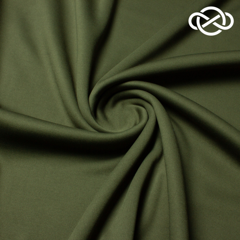 10394. Футер 3-х нитка с начесом. Balenciaga. Темный хаки от Tkani.site