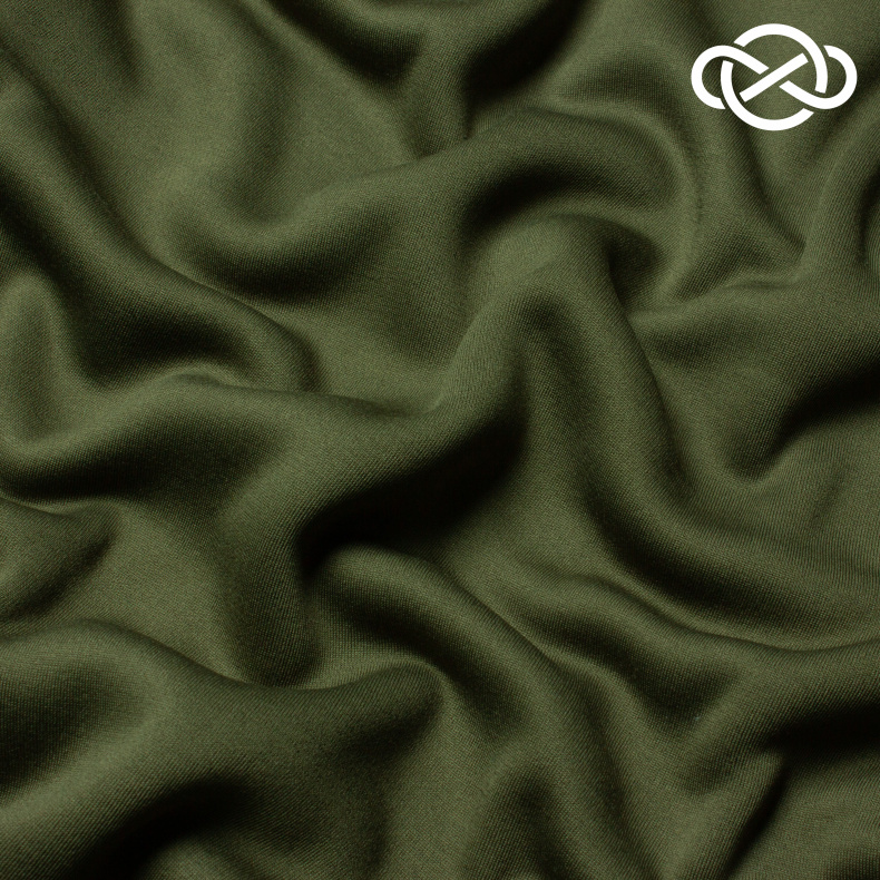 10394. Футер 3-х нитка с начесом. Balenciaga. Темный хаки от Tkani.site