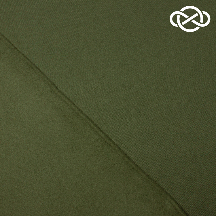 10394. Футер 3-х нитка с начесом. Balenciaga. Темный хаки - фото 2