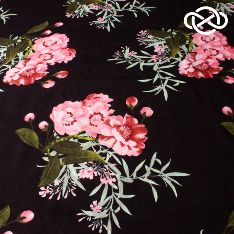 10398. Конкурс!!! Штапель. Вискоза. Принт от Tkani.site