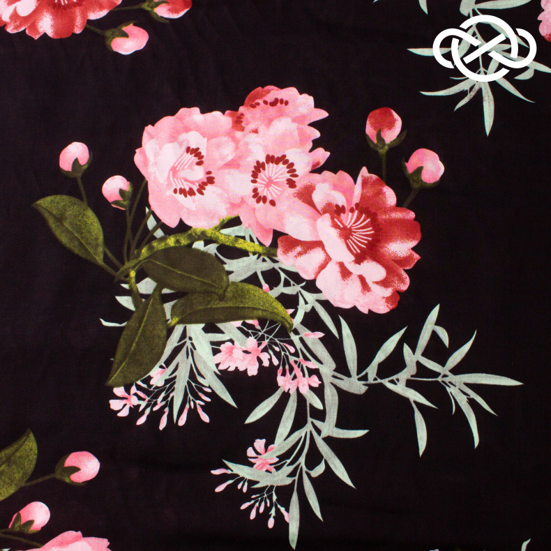 10398. Конкурс!!! Штапель. Вискоза. Принт от Tkani.site