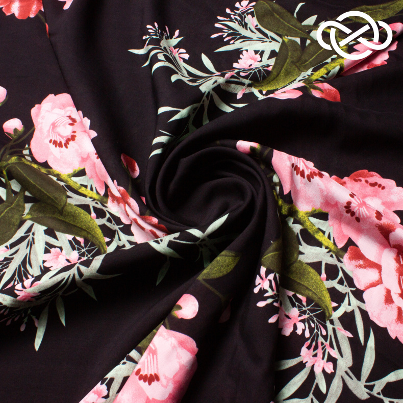 10398. Конкурс!!! Штапель. Вискоза. Принт от Tkani.site