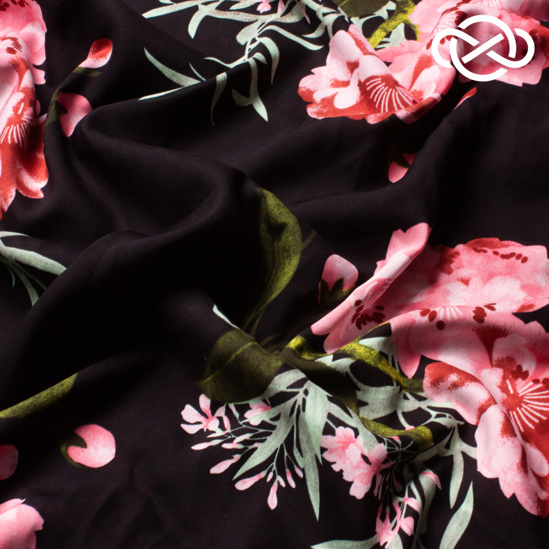 10398. Конкурс!!! Штапель. Вискоза. Принт от Tkani.site