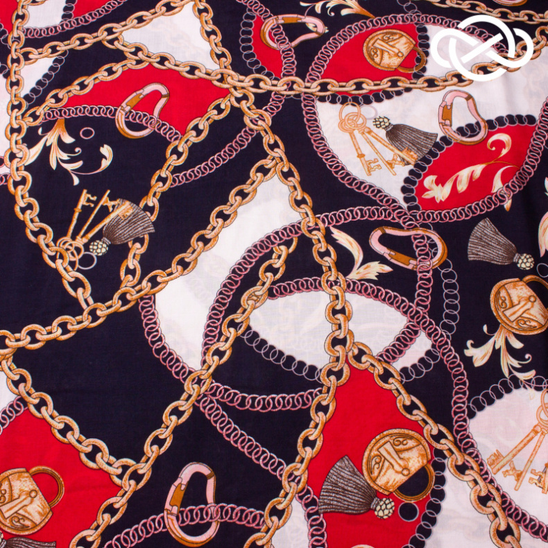 10401. Конкурс!!! Штапель. Вискоза. Принт от Tkani.site