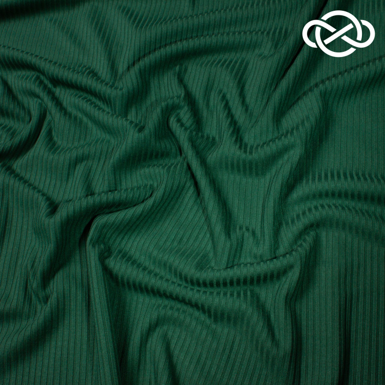 10412. Трикотажное полотно. Лапша . Темно-зеленый - фото 1