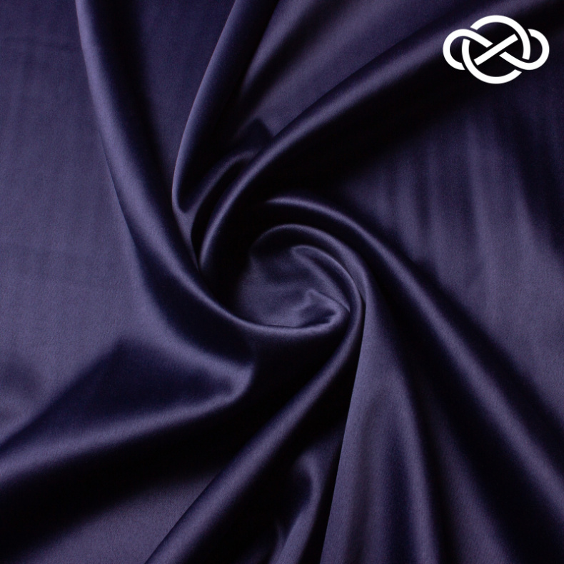 10413.  Атлас "Русский сатин" Темно-синий от Tkani.site