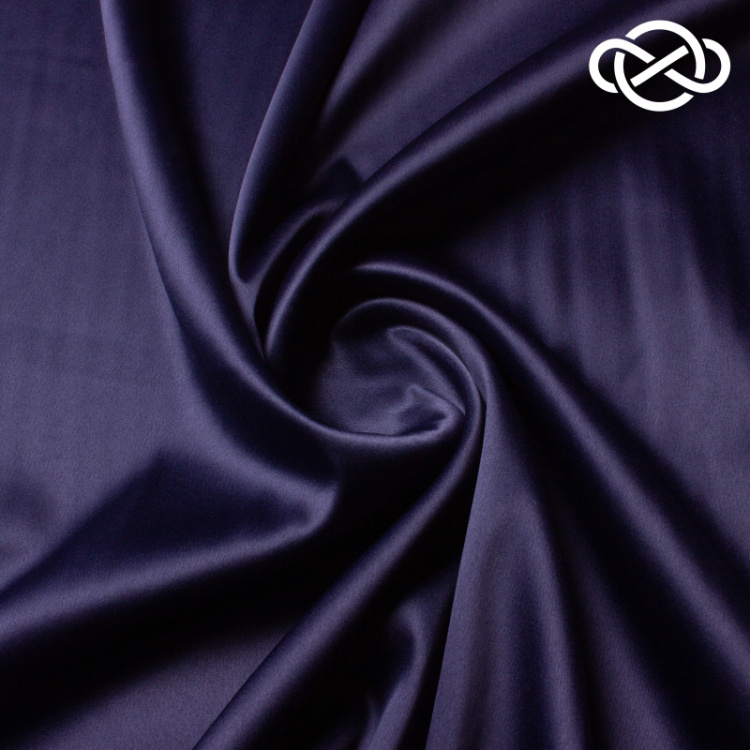 10413.  Атлас "Русский сатин" Темно-синий