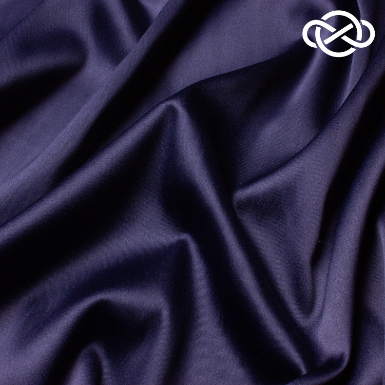 10413.  Атлас "Русский сатин" Темно-синий от Tkani.site