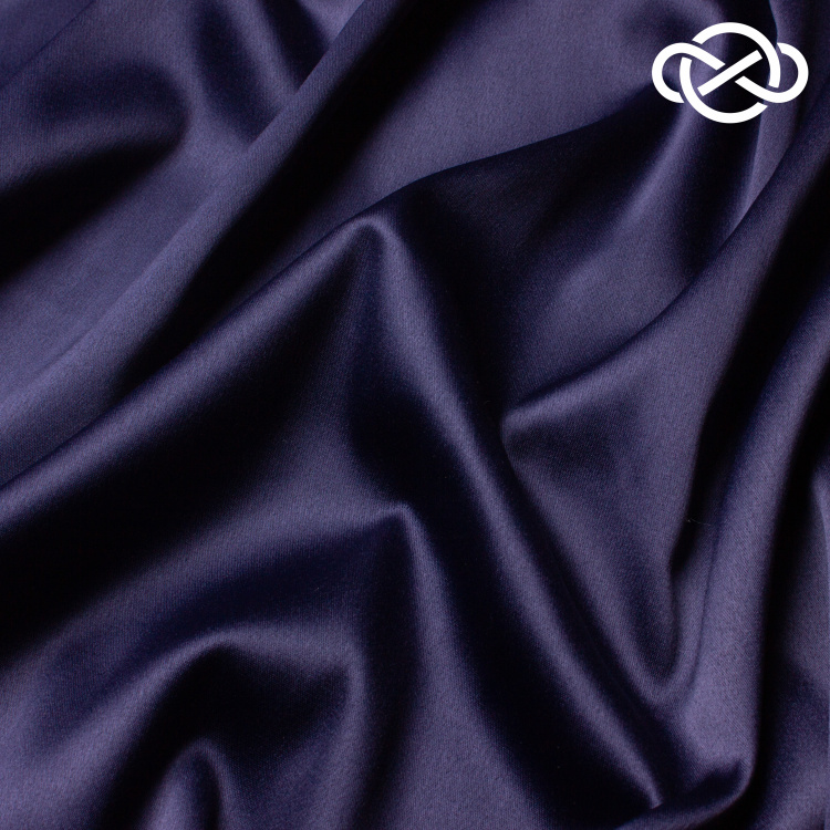 10413.  Атлас "Русский сатин" Темно-синий - фото 1