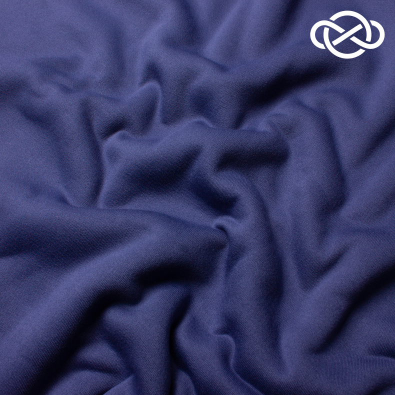 10417. Футер 3-х нитка с начесом. Balenciaga. Индиго от Tkani.site