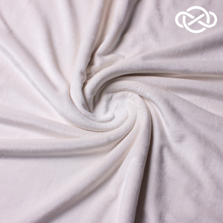 10418. Трикотажное полотно. Велюр. Суперсофт. Молочный