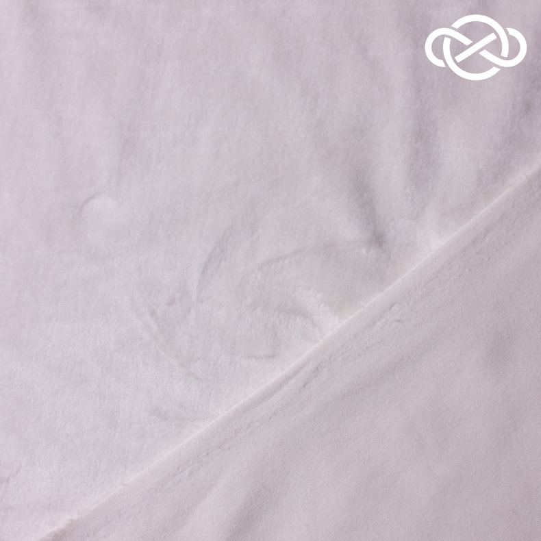 10418. Трикотажное полотно. Велюр. Суперсофт. Молочный от Tkani.site