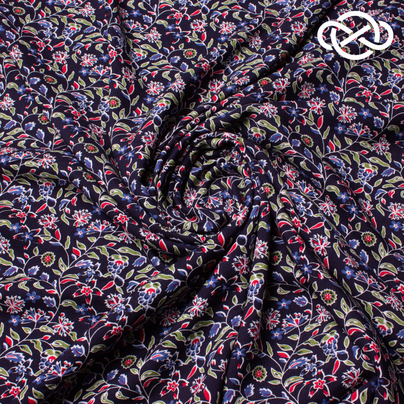 10428. Конкурс!!! Штапель. Вискоза. Принт от Tkani.site