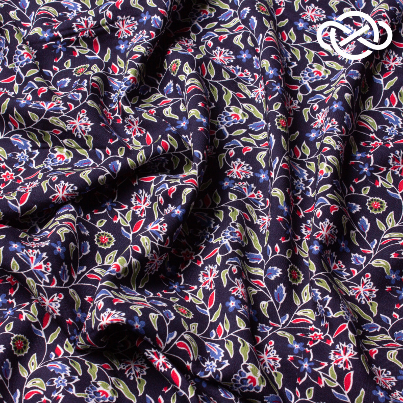 10428. Конкурс!!! Штапель. Вискоза. Принт от Tkani.site